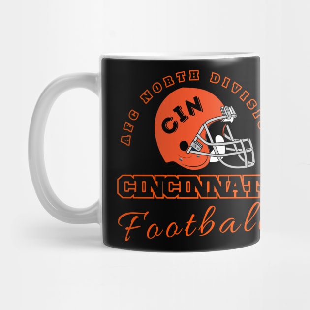 Cincinnati Football Vintage Style by Borcelle Vintage Apparel 